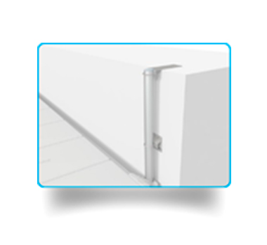 Abrazadera poste soporte horizontal
